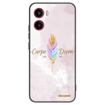 Picasee silikonski črni ovitek za Motorola Moto G05 - Carpe Diem