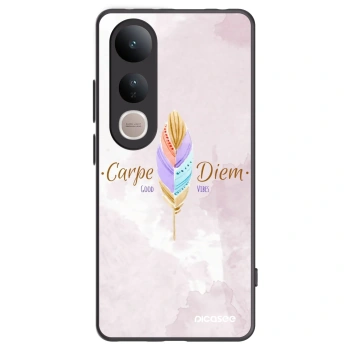 Picasee silikonski črni ovitek za Vivo V50 Lite 5G - Carpe Diem