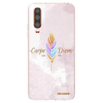 Picasee silikonski prozorni ovitek za Huawei P30 - Carpe Diem
