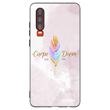 Picasee silikonski črni ovitek za Huawei P30 - Carpe Diem
