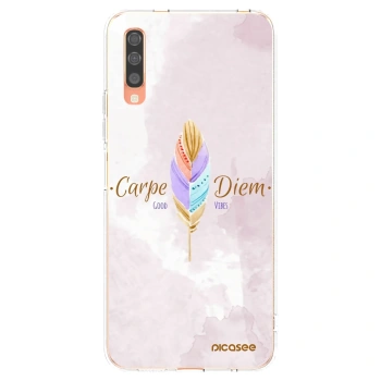 Picasee silikonski prozorni ovitek za Samsung Galaxy A70 A705F - Carpe Diem