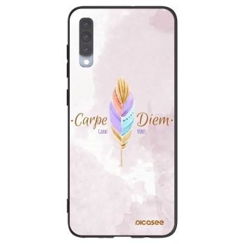 Picasee silikonski črni ovitek za Samsung Galaxy A70 A705F - Carpe Diem