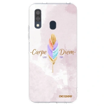 Picasee silikonski prozorni ovitek za Samsung Galaxy A40 A405F - Carpe Diem