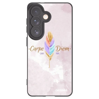 Picasee silikonski črni ovitek za Samsung Galaxy S26 - Carpe Diem