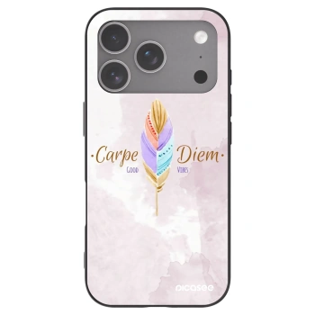 Picasee silikonski črni ovitek za Apple iPhone 18 Pro - Carpe Diem