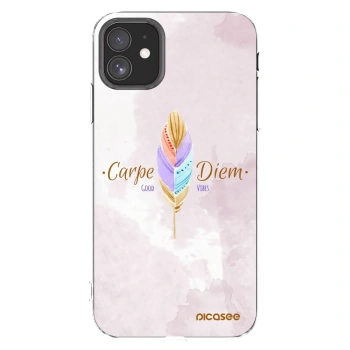 Picasee silikonski prozorni ovitek za Apple iPhone 11 - Carpe Diem