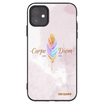 Picasee silikonski črni ovitek za Apple iPhone 11 - Carpe Diem