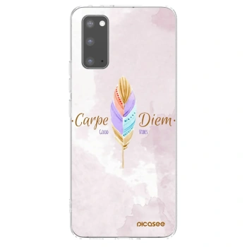 Picasee silikonski prozorni ovitek za Samsung Galaxy S20 G980F - Carpe Diem