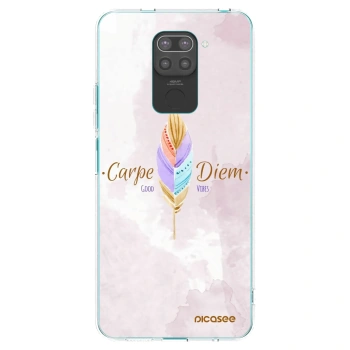 Picasee silikonski črni ovitek za Xiaomi Redmi Note 9 - Carpe Diem