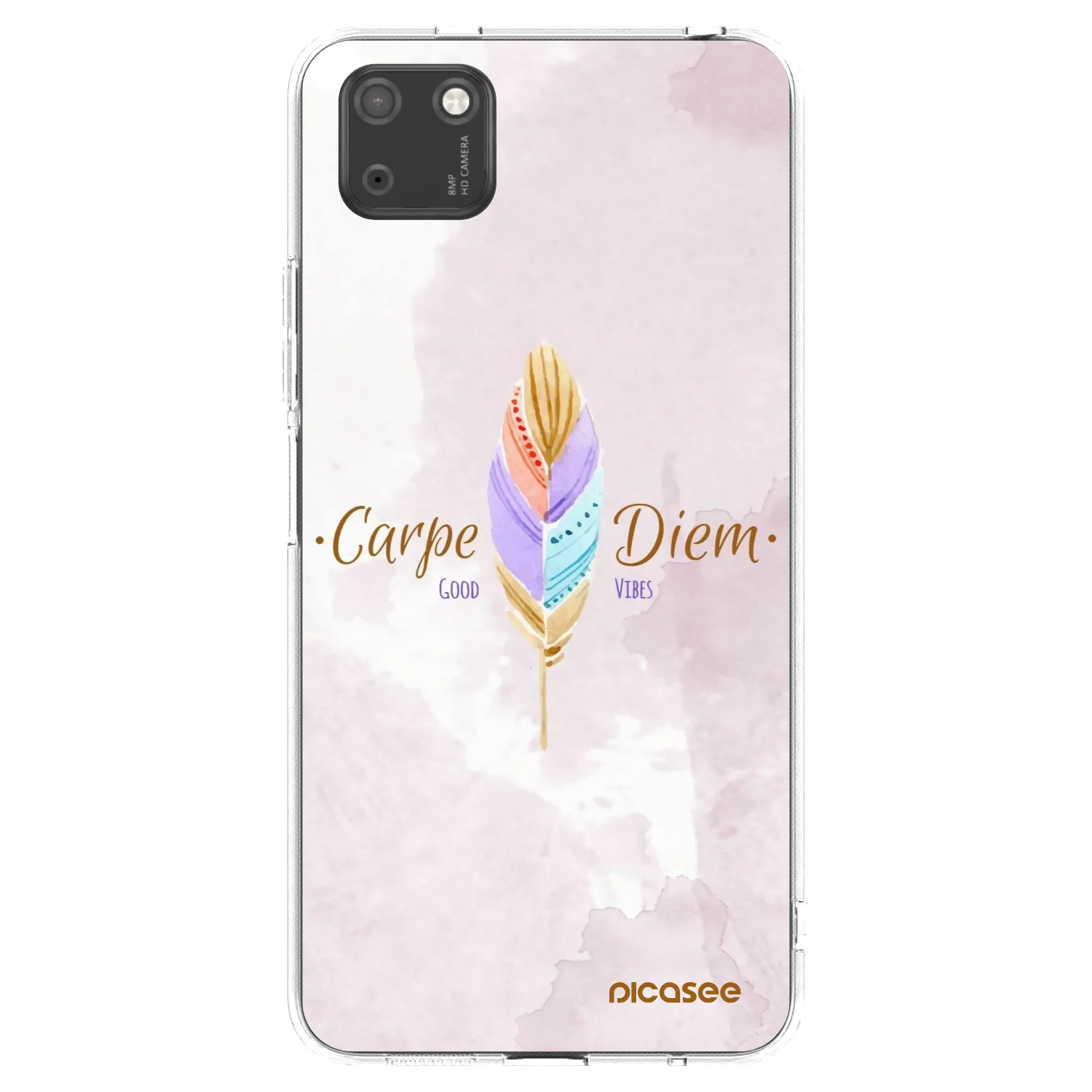 Picasee silikonski prozorni ovitek za Huawei Y5P - Carpe Diem