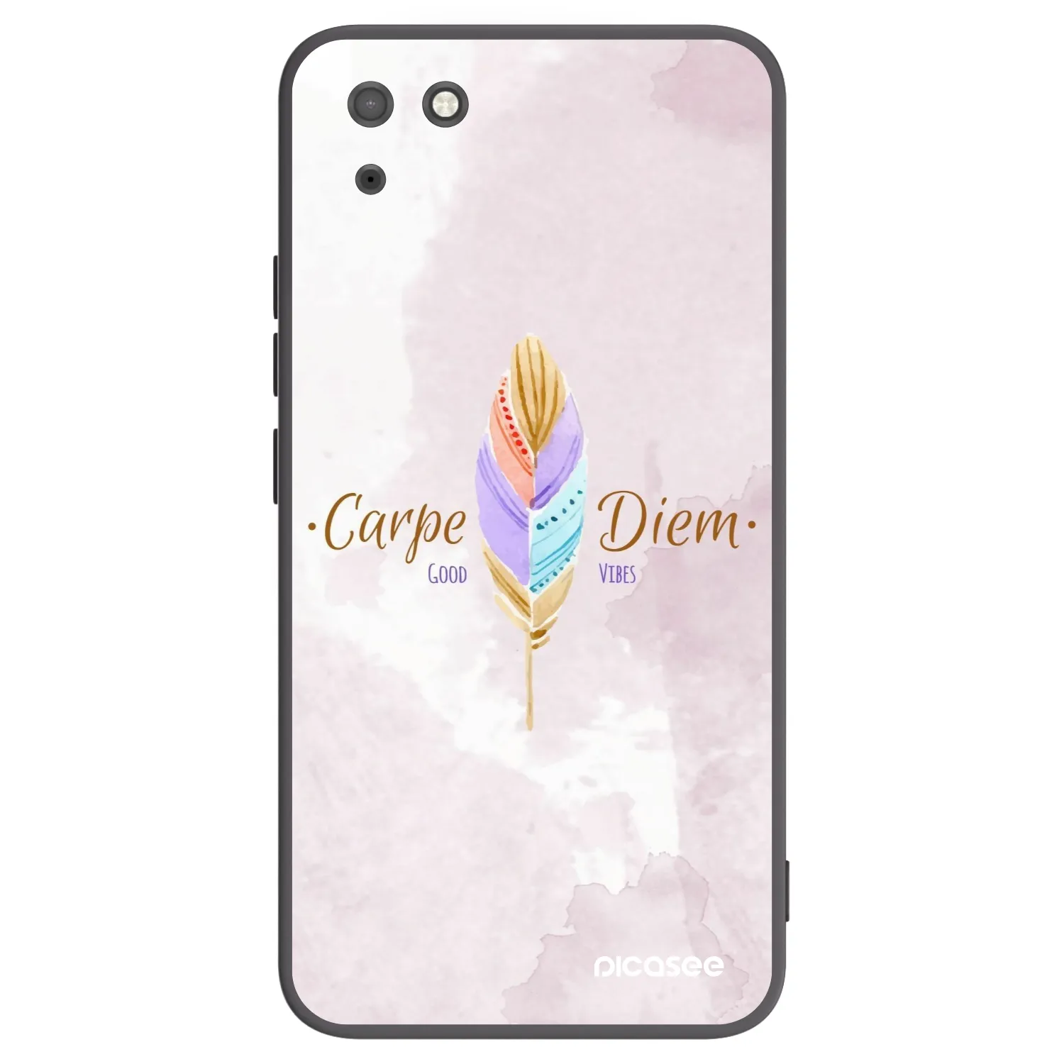 Picasee silikonski črni ovitek za Huawei Y5P - Carpe Diem