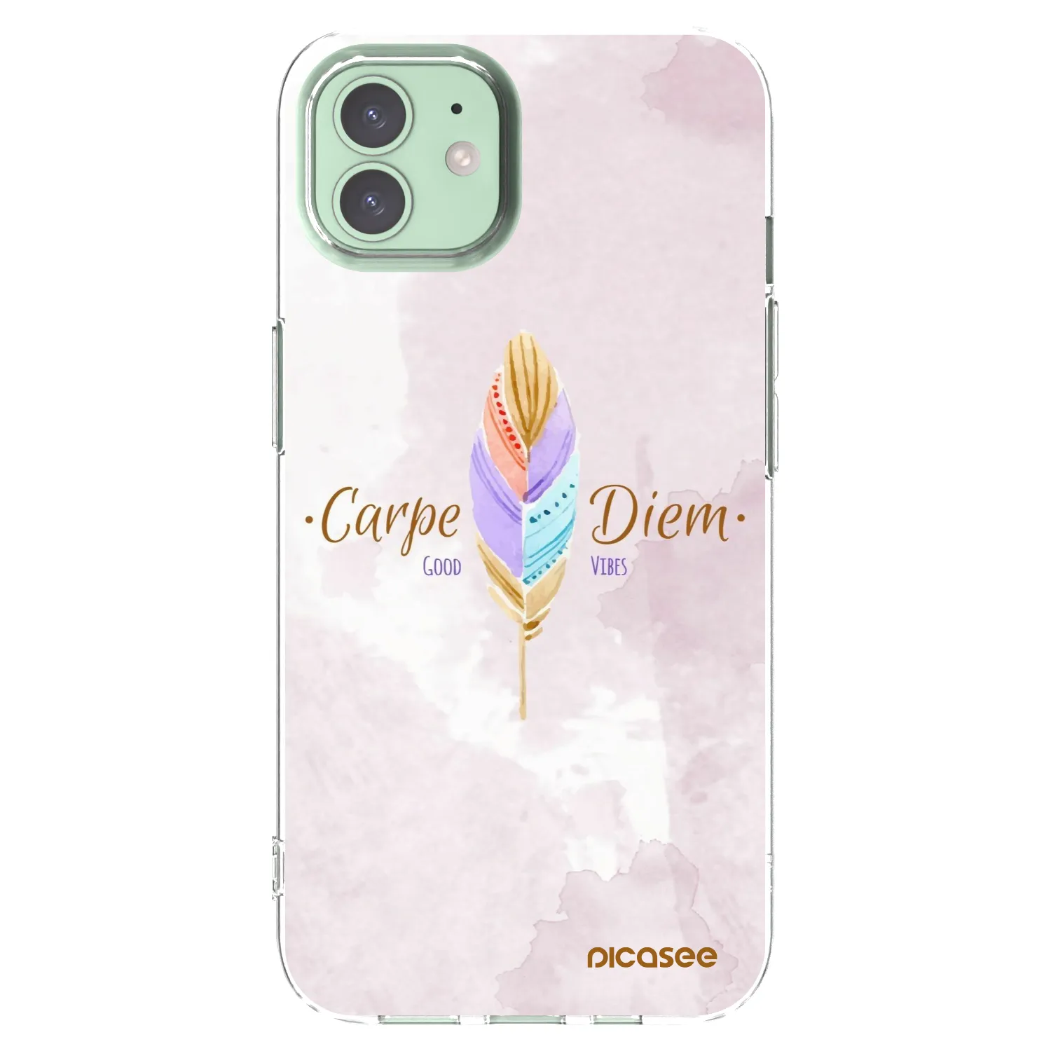 Picasee silikonski prozorni ovitek za Apple iPhone 12 Pro - Carpe Diem