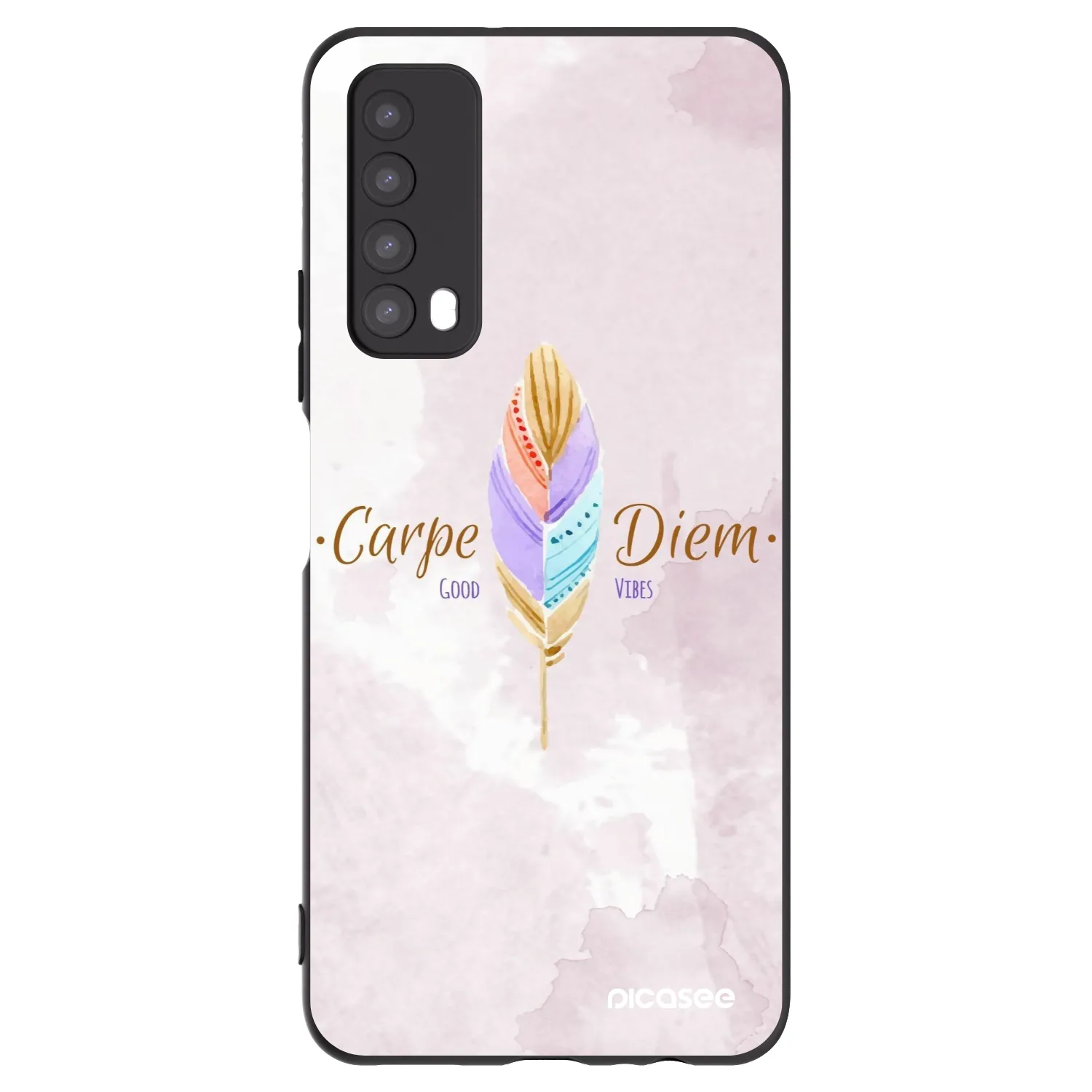 Picasee silikonski črni ovitek za Huawei P Smart 2021 - Carpe Diem