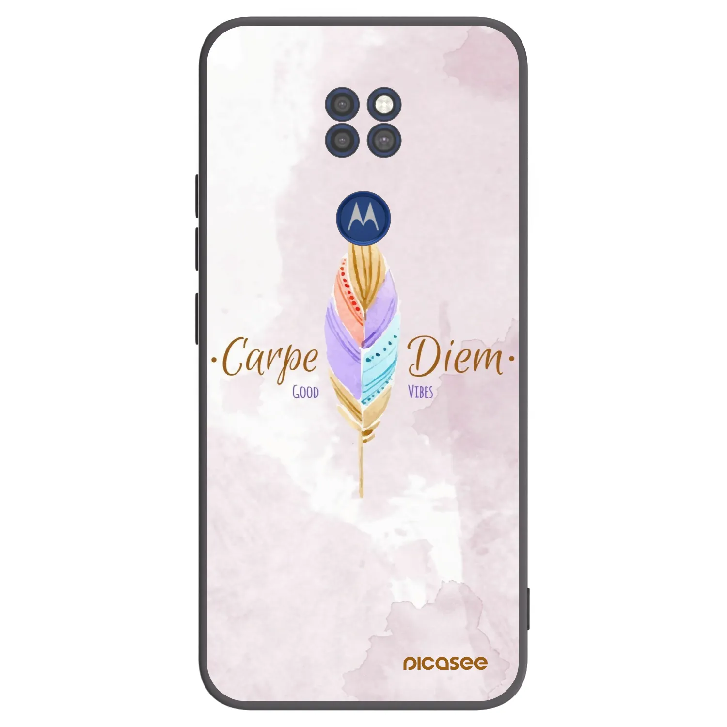 Picasee silikonski črni ovitek za Motorola Moto G9 Play - Carpe Diem