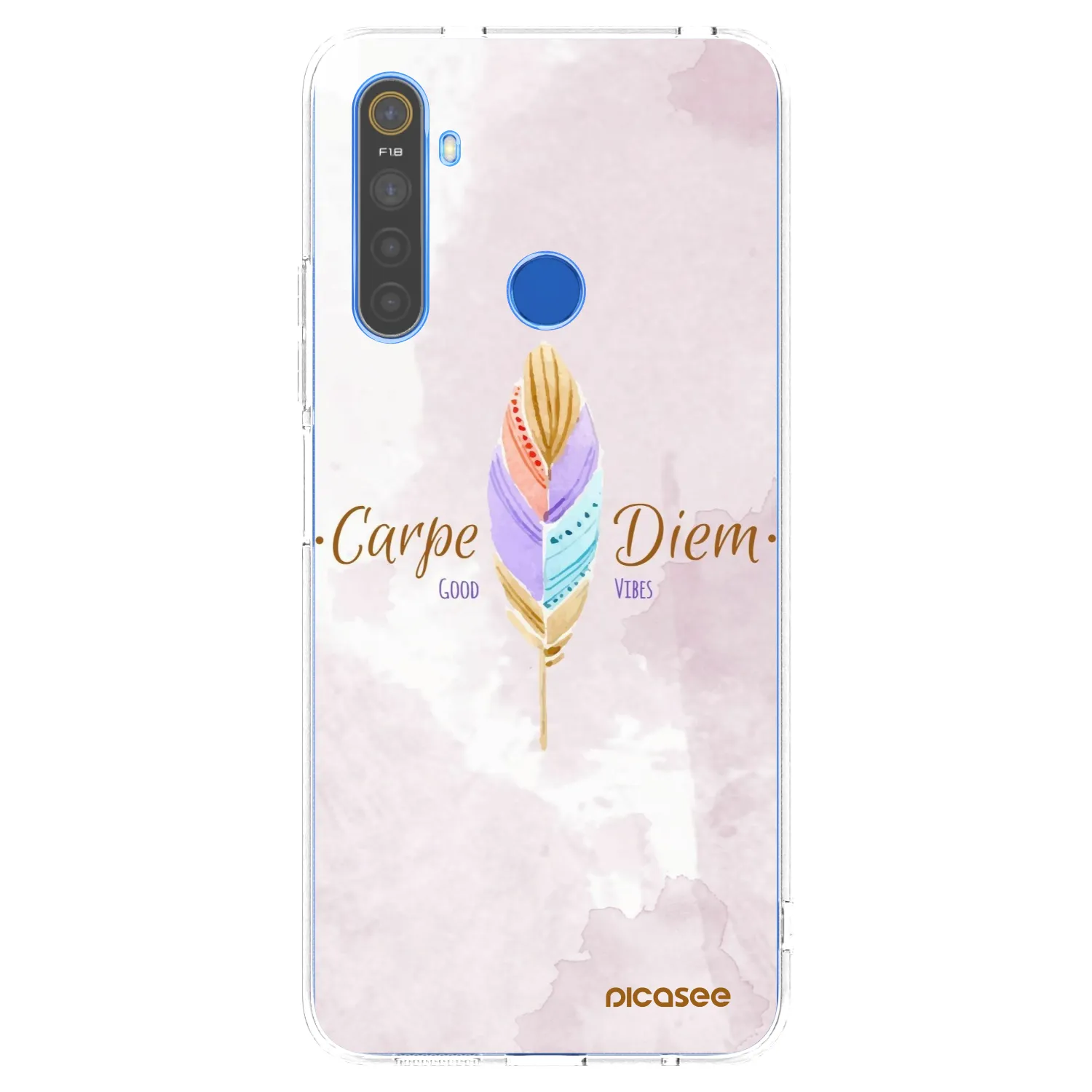 Picasee silikonski prozorni ovitek za Realme 5 - Carpe Diem
