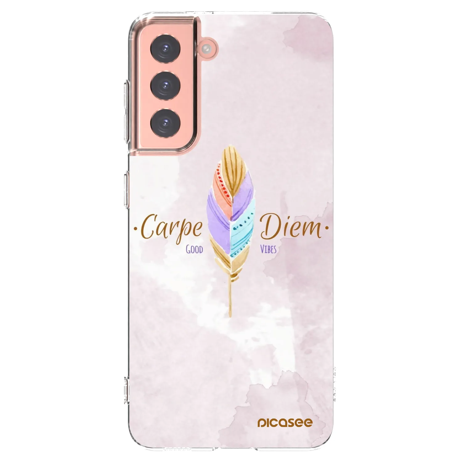 Picasee silikonski prozorni ovitek za Samsung Galaxy S21 5G G991B - Carpe Diem