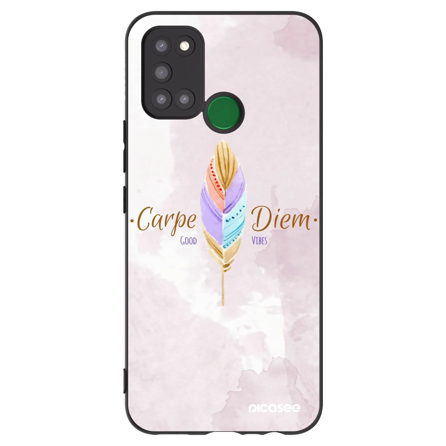 Picasee silikonski črni ovitek za Realme 7i - Carpe Diem