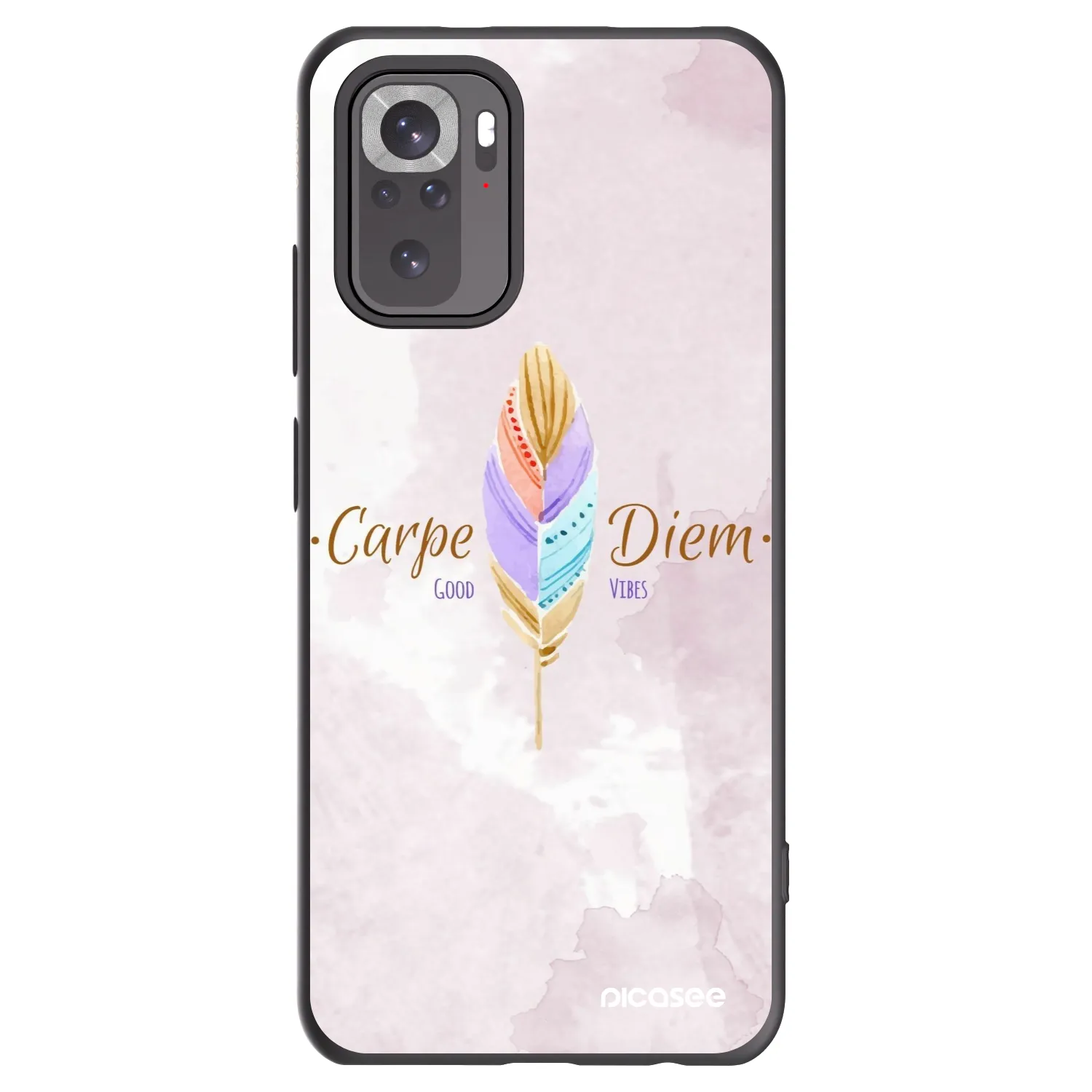 Picasee silikonski črni ovitek za Xiaomi Redmi Note 10S - Carpe Diem