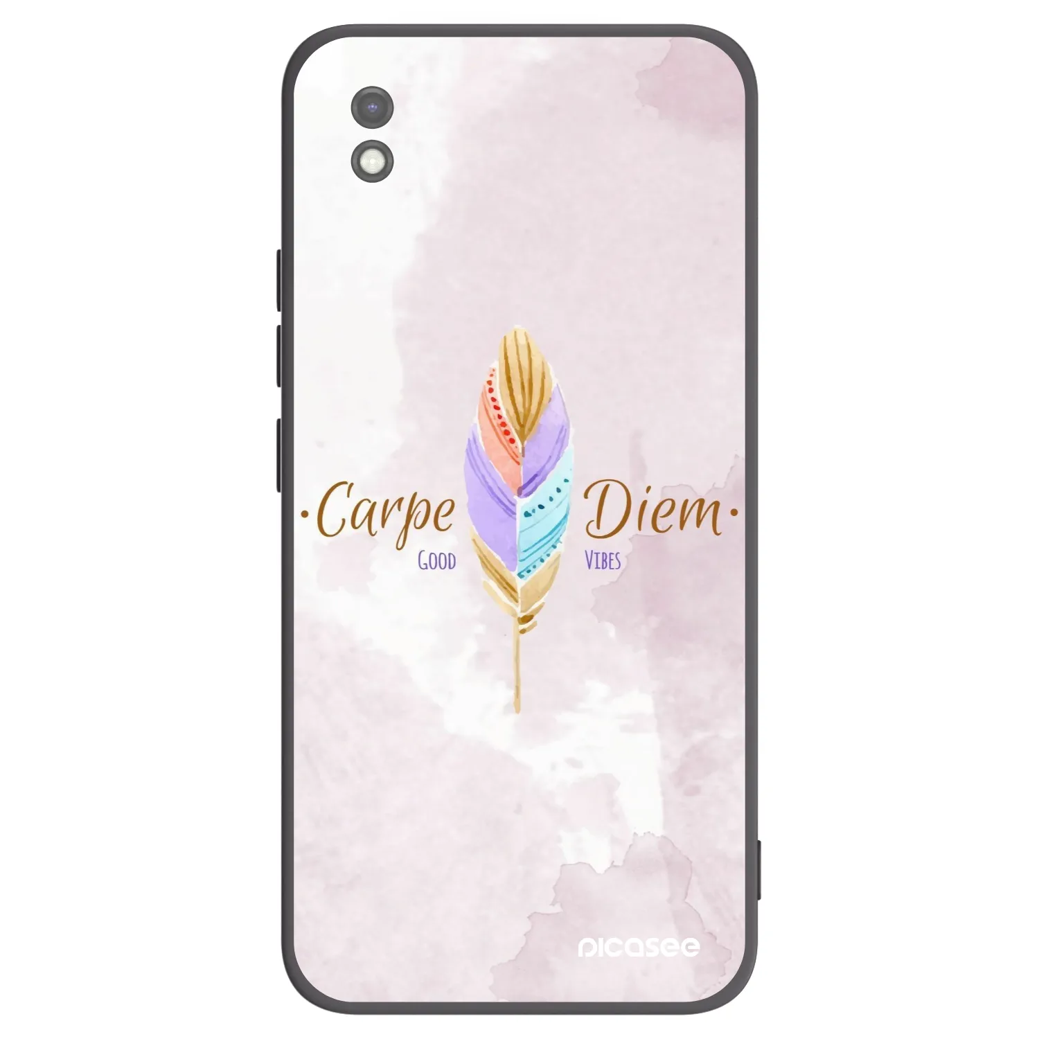 Picasee silikonski črni ovitek za Xiaomi Redmi 9AT - Carpe Diem