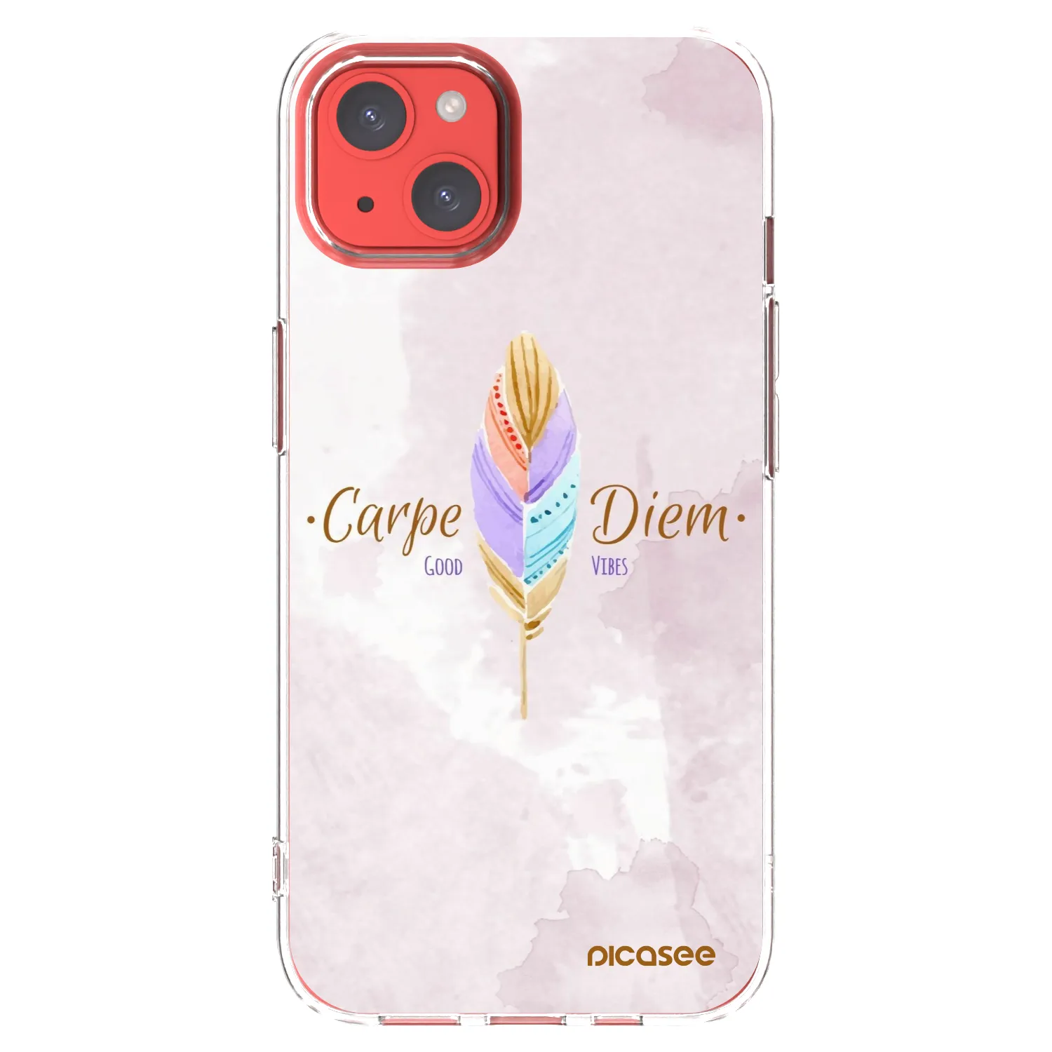 Picasee silikonski prozorni ovitek za Apple iPhone 13 - Carpe Diem