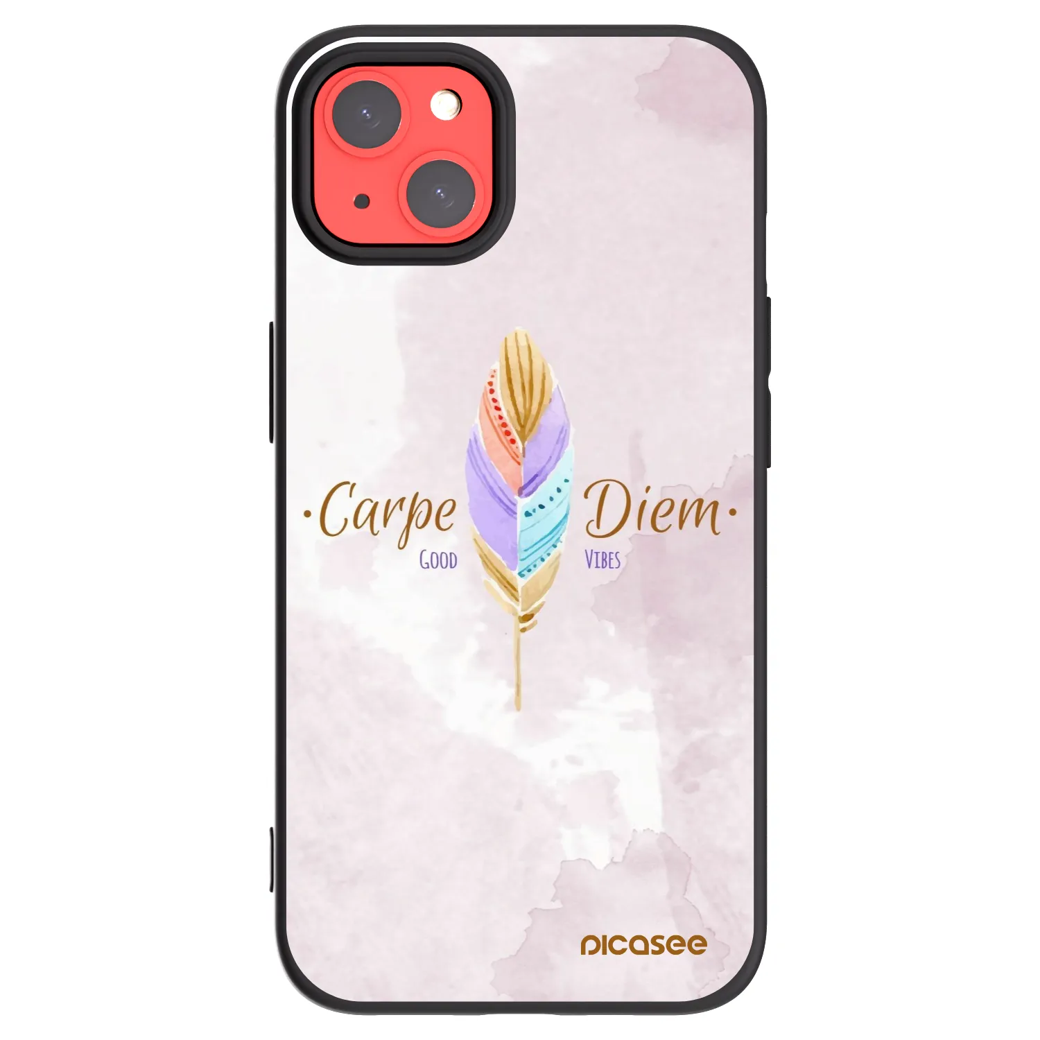 Picasee silikonski črni ovitek za Apple iPhone 13 - Carpe Diem