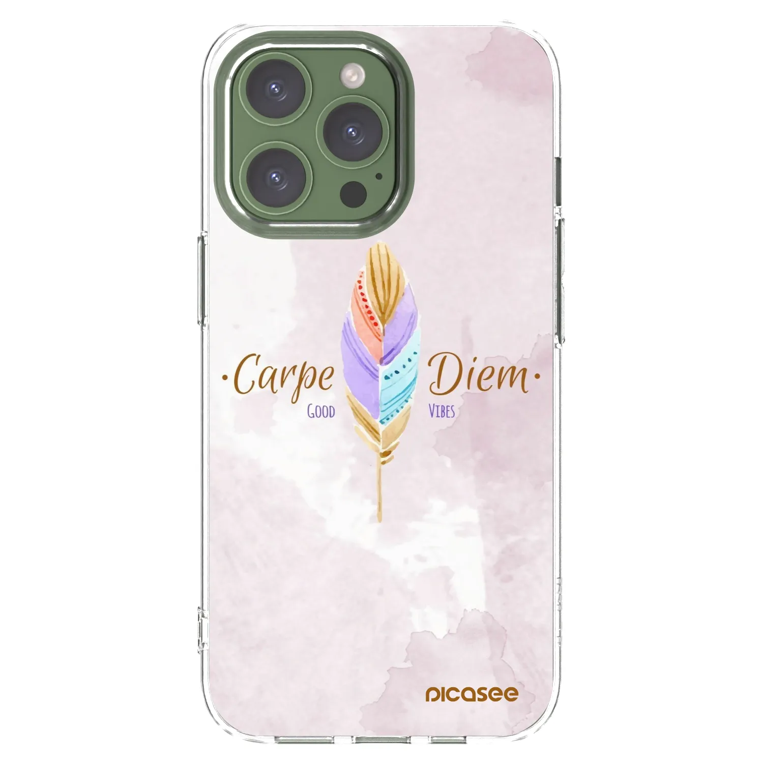 Picasee silikonski prozorni ovitek za Apple iPhone 13 Pro - Carpe Diem