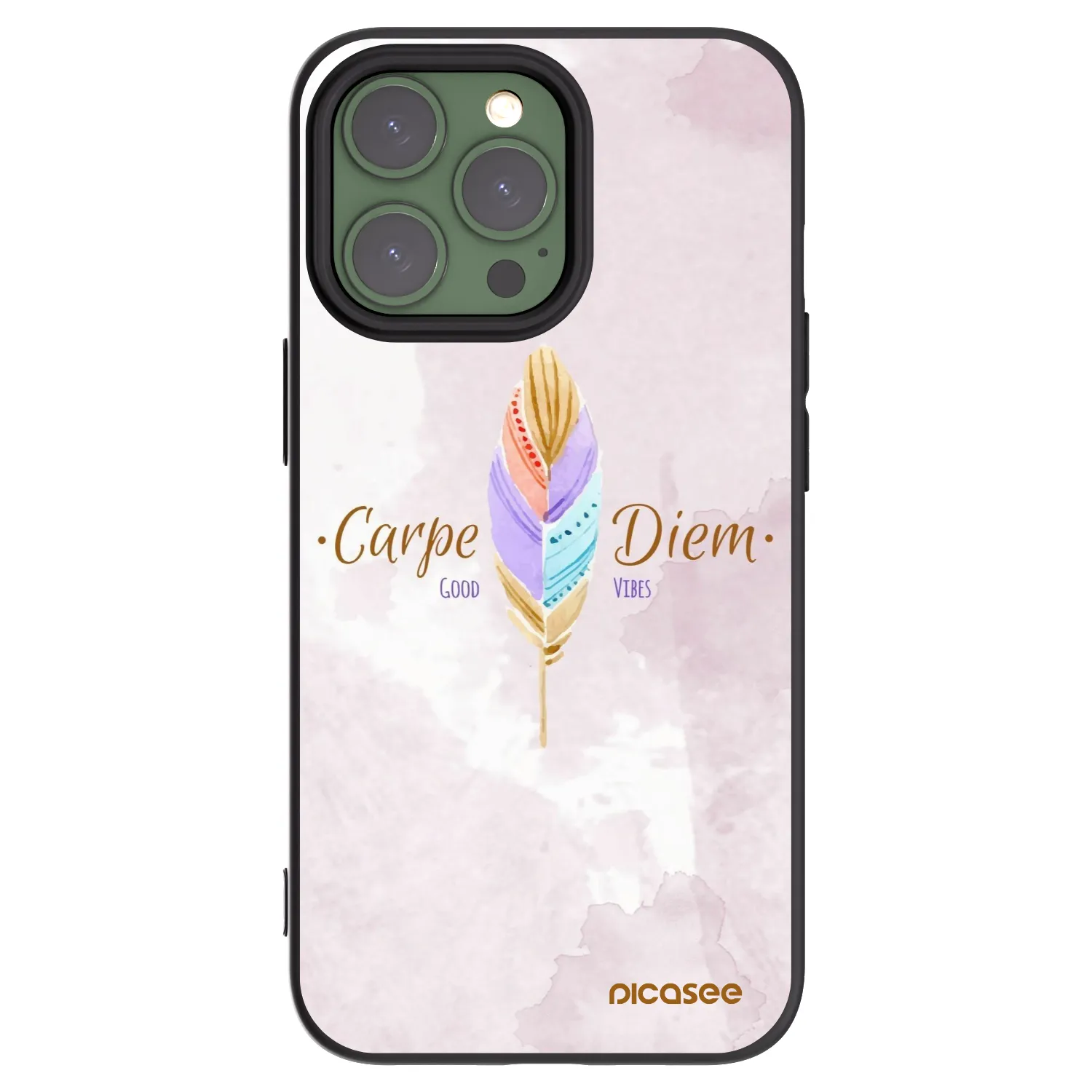 Picasee silikonski črni ovitek za Apple iPhone 13 Pro - Carpe Diem