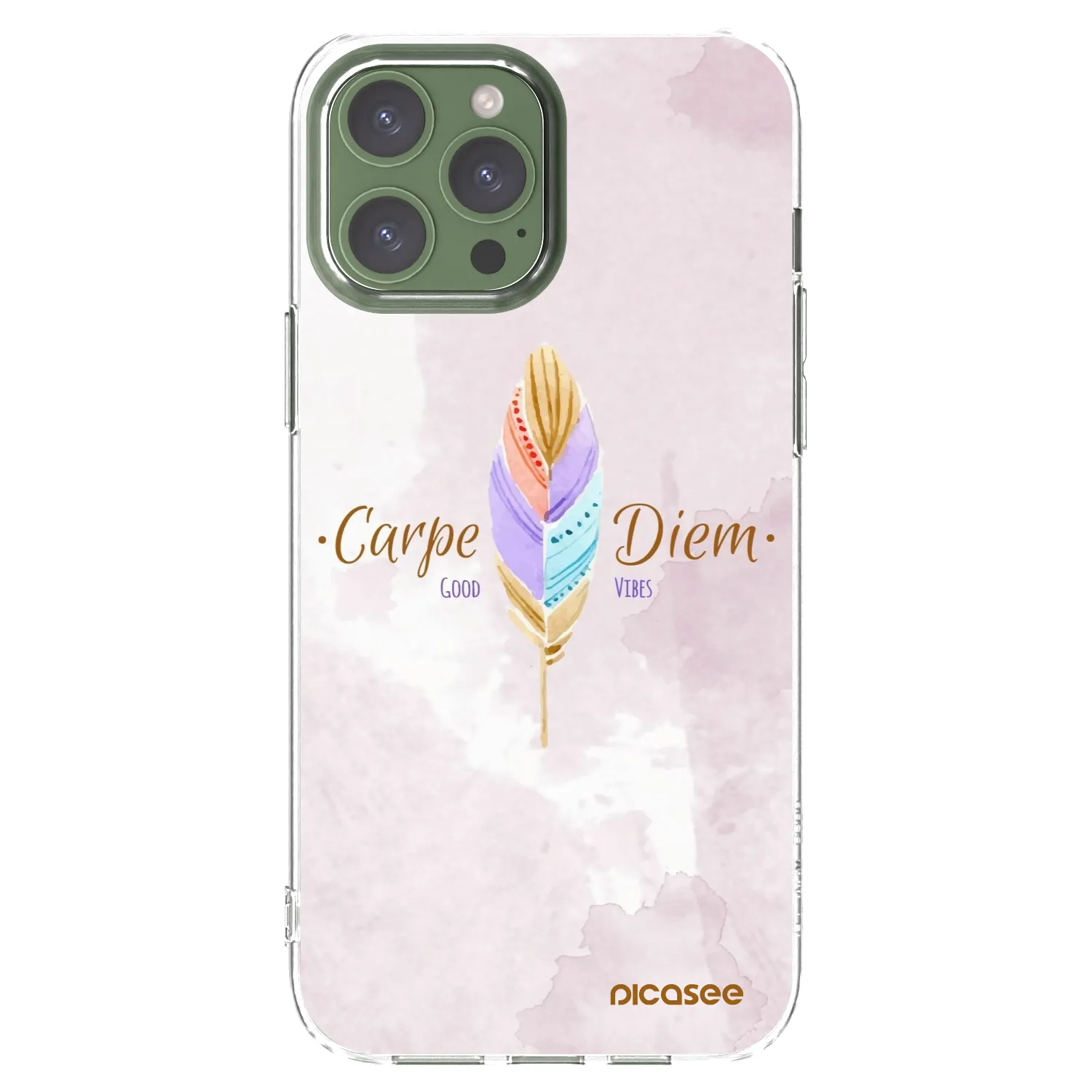 Picasee silikonski prozorni ovitek za Apple iPhone 13 Pro Max - Carpe Diem