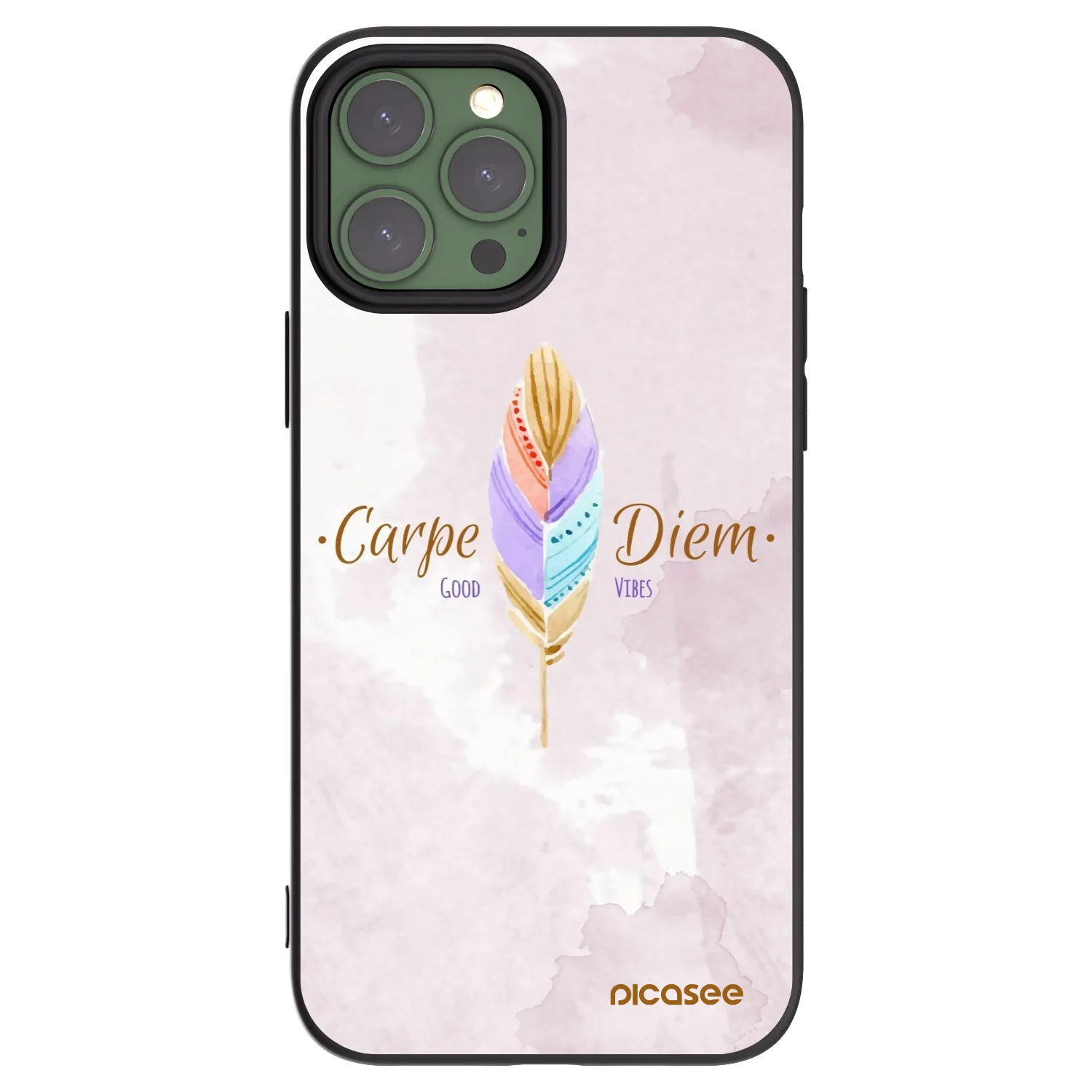 Picasee silikonski črni ovitek za Apple iPhone 13 Pro Max - Carpe Diem