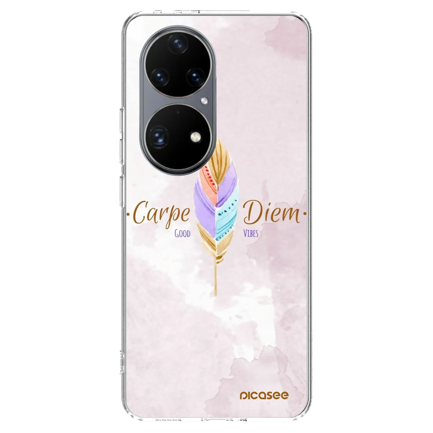 Picasee silikonski prozorni ovitek za Huawei P50 - Carpe Diem