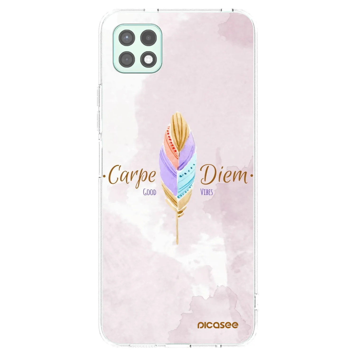 Picasee silikonski prozorni ovitek za Samsung Galaxy A22 A226B 5G - Carpe Diem