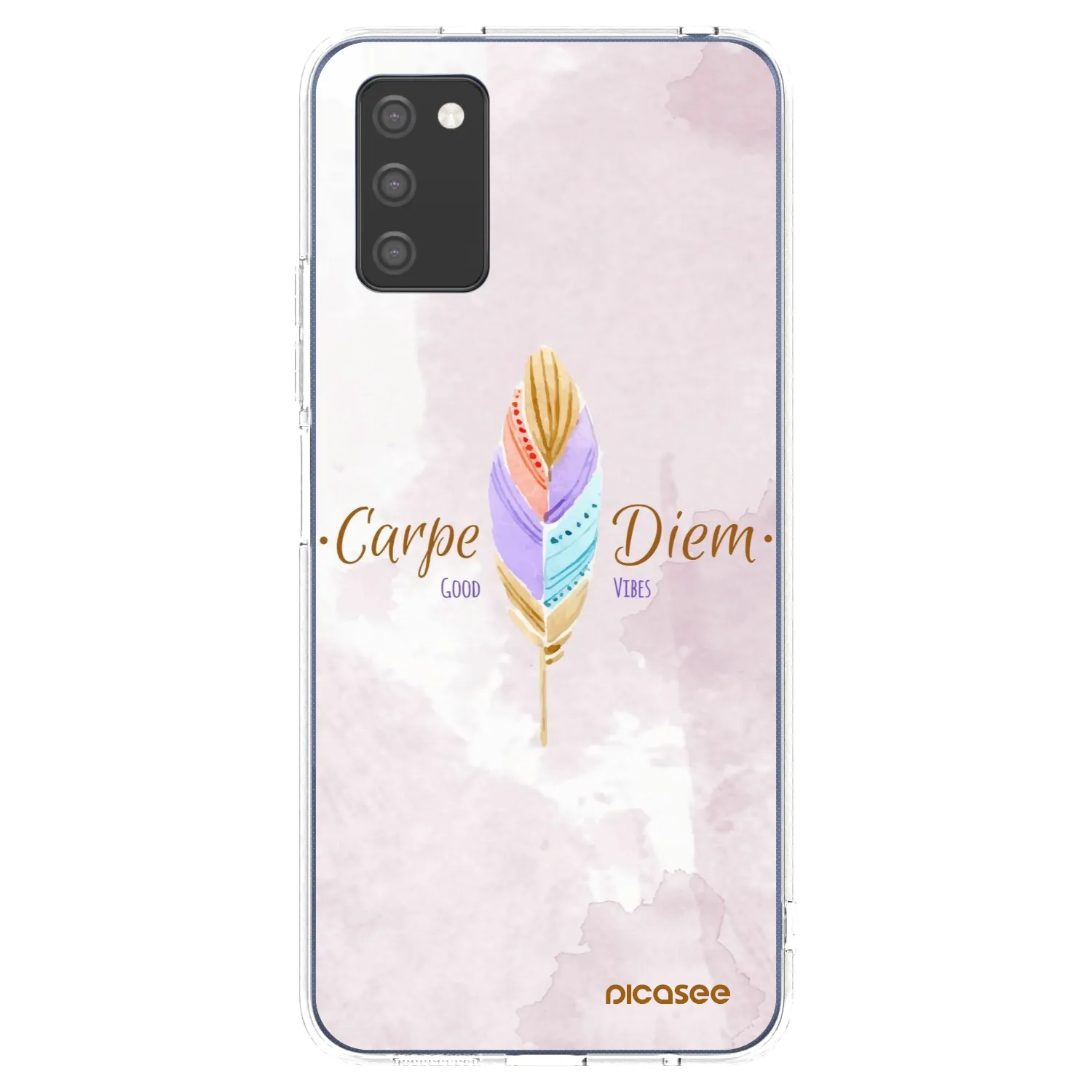 Picasee silikonski prozorni ovitek za Samsung Galaxy A02s A025G - Carpe Diem