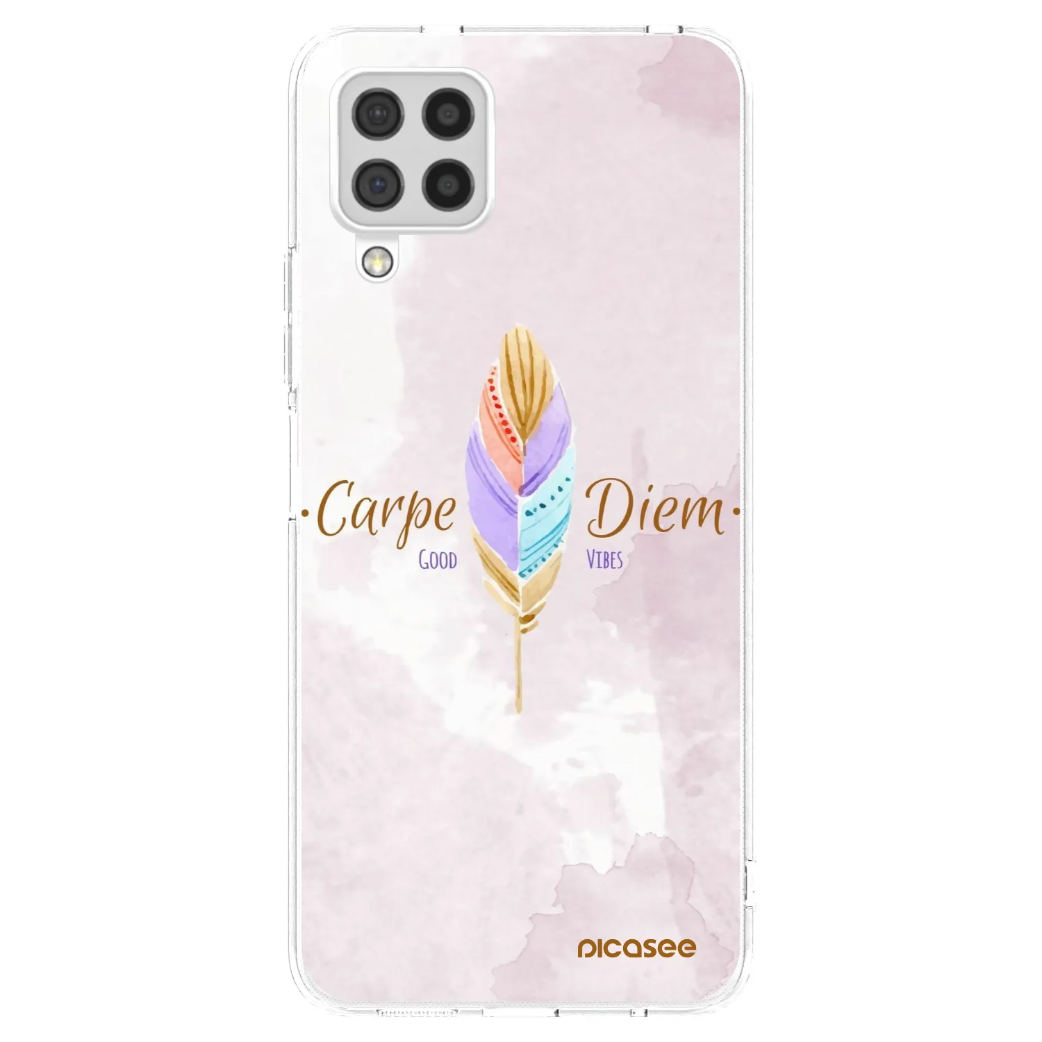 Picasee silikonski prozorni ovitek za Samsung Galaxy A22 A225F 4G - Carpe Diem