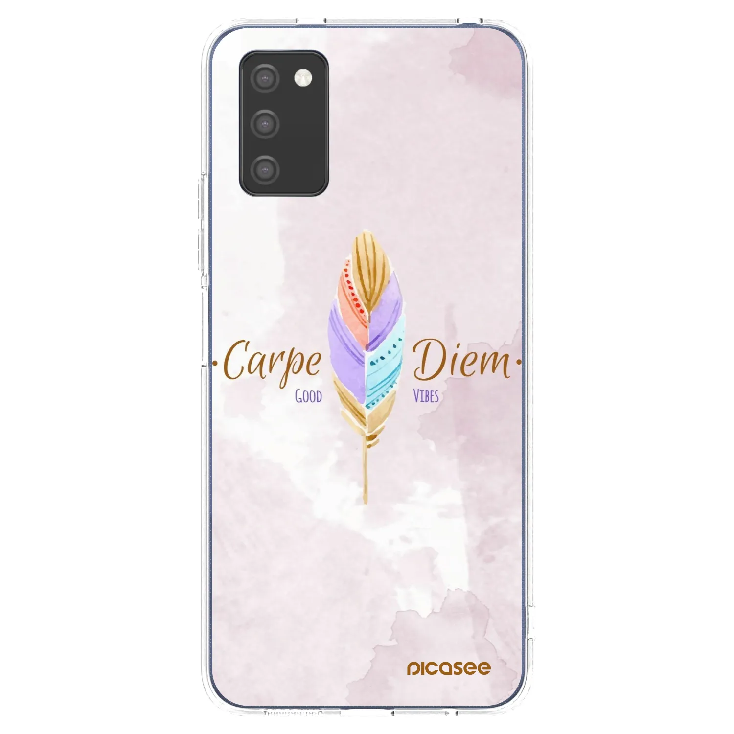 Picasee silikonski prozorni ovitek za Samsung Galaxy A03s A037G - Carpe Diem