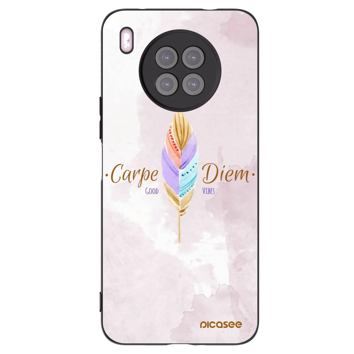 Picasee silikonski črni ovitek za Huawei Nova 8i - Carpe Diem