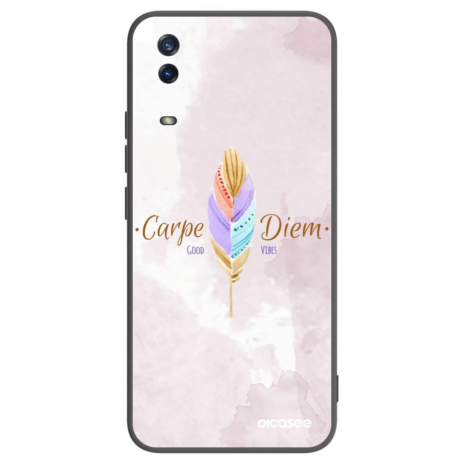 Picasee silikonski črni ovitek za Vivo Y11s - Carpe Diem