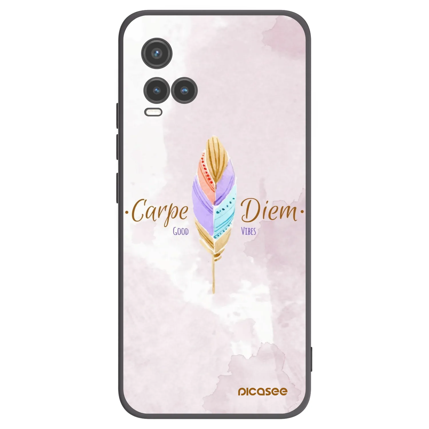 Picasee silikonski črni ovitek za Vivo Y33s - Carpe Diem