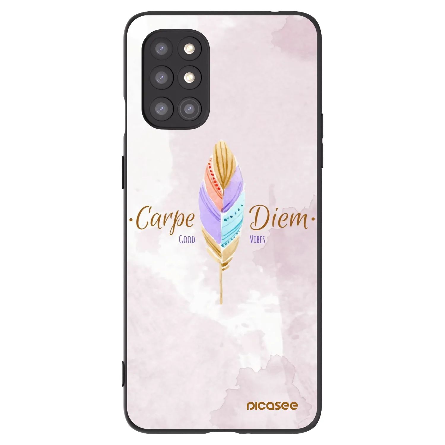 Picasee silikonski črni ovitek za OnePlus 8T - Carpe Diem