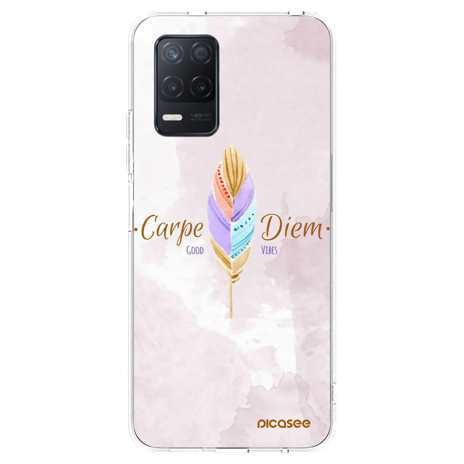 Picasee silikonski prozorni ovitek za Realme 8 5G - Carpe Diem