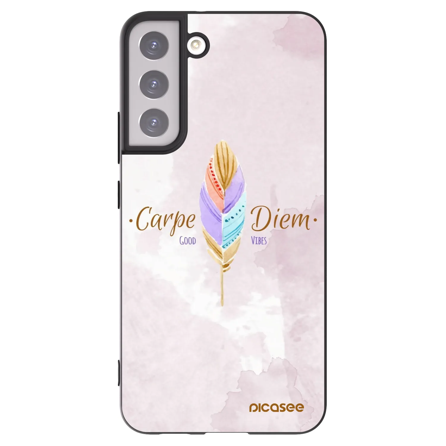 Picasee silikonski črni ovitek za Samsung Galaxy S22+ 5G - Carpe Diem