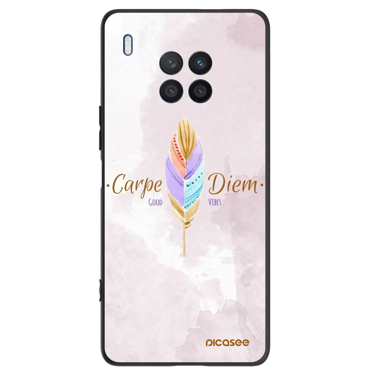 Picasee silikonski črni ovitek za Honor 50 Lite - Carpe Diem