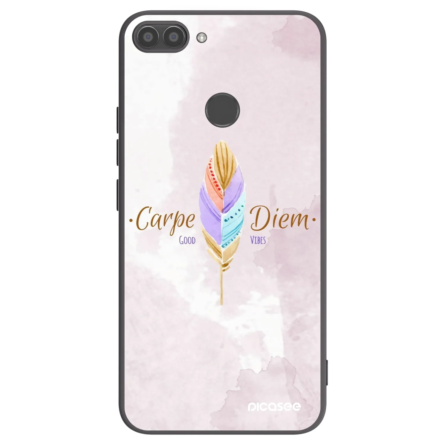 Picasee silikonski črni ovitek za Huawei P Smart - Carpe Diem