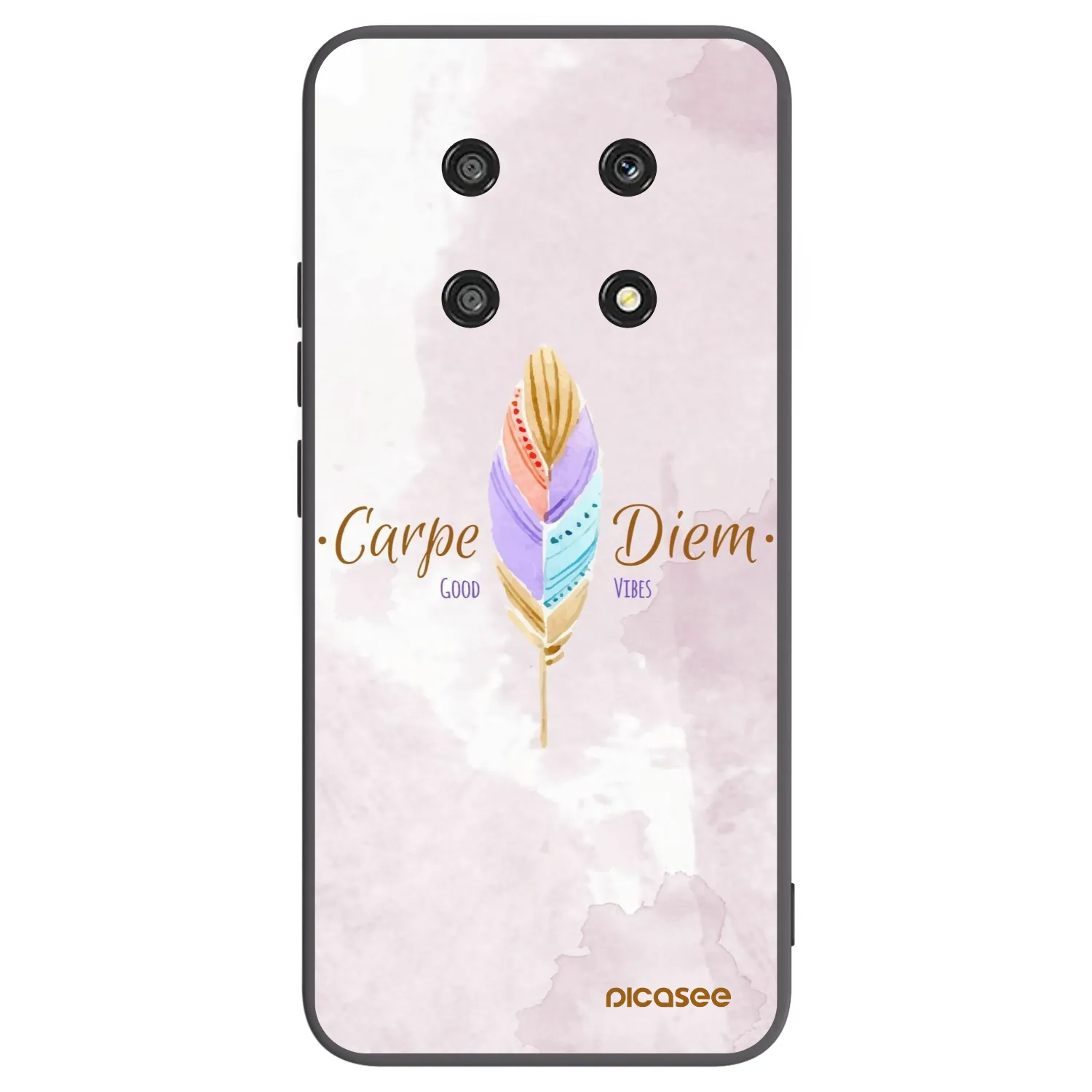 Picasee silikonski črni ovitek za Honor Magic4 Lite 5G - Carpe Diem