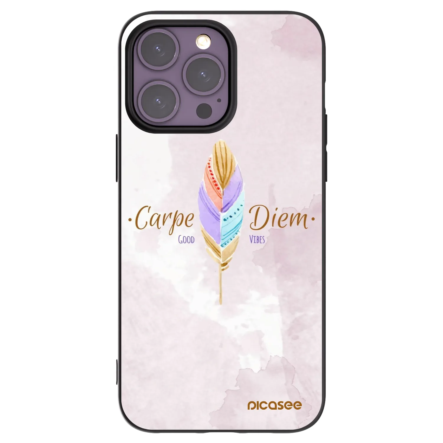 Picasee silikonski črni ovitek za Apple iPhone 14 Pro Max - Carpe Diem