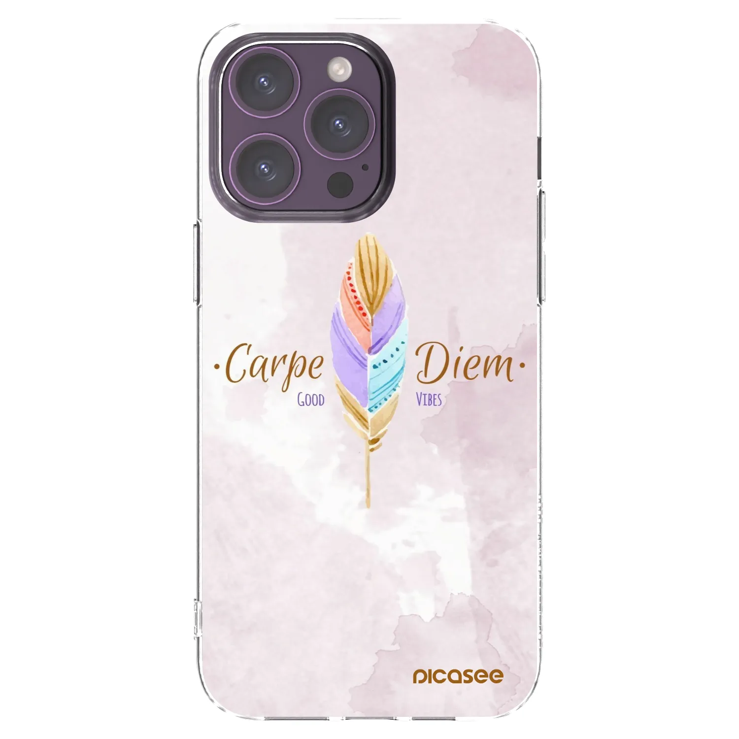 Picasee silikonski prozorni ovitek za Apple iPhone 14 Pro Max - Carpe Diem