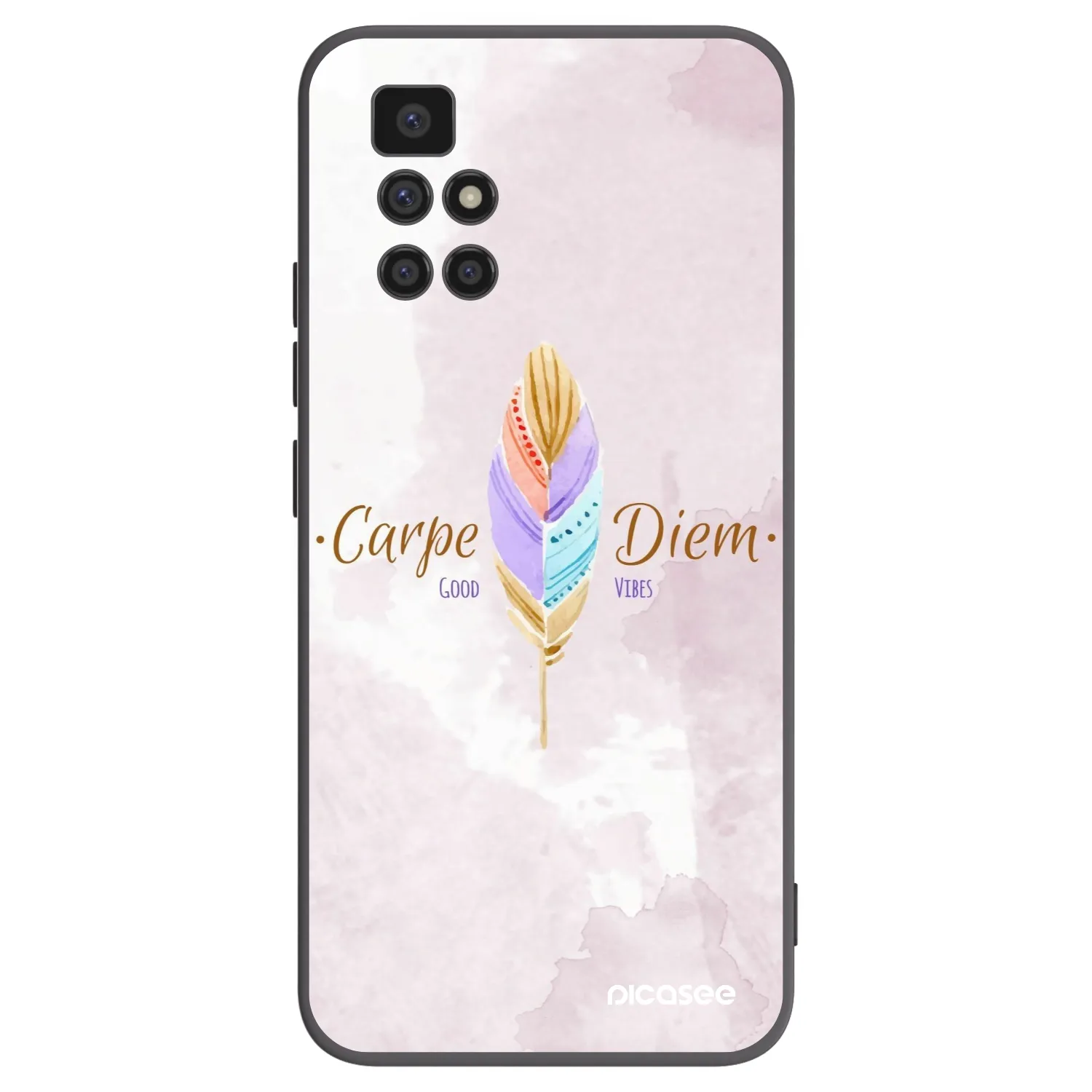 Picasee silikonski črni ovitek za Xiaomi Redmi 10 (2022) - Carpe Diem