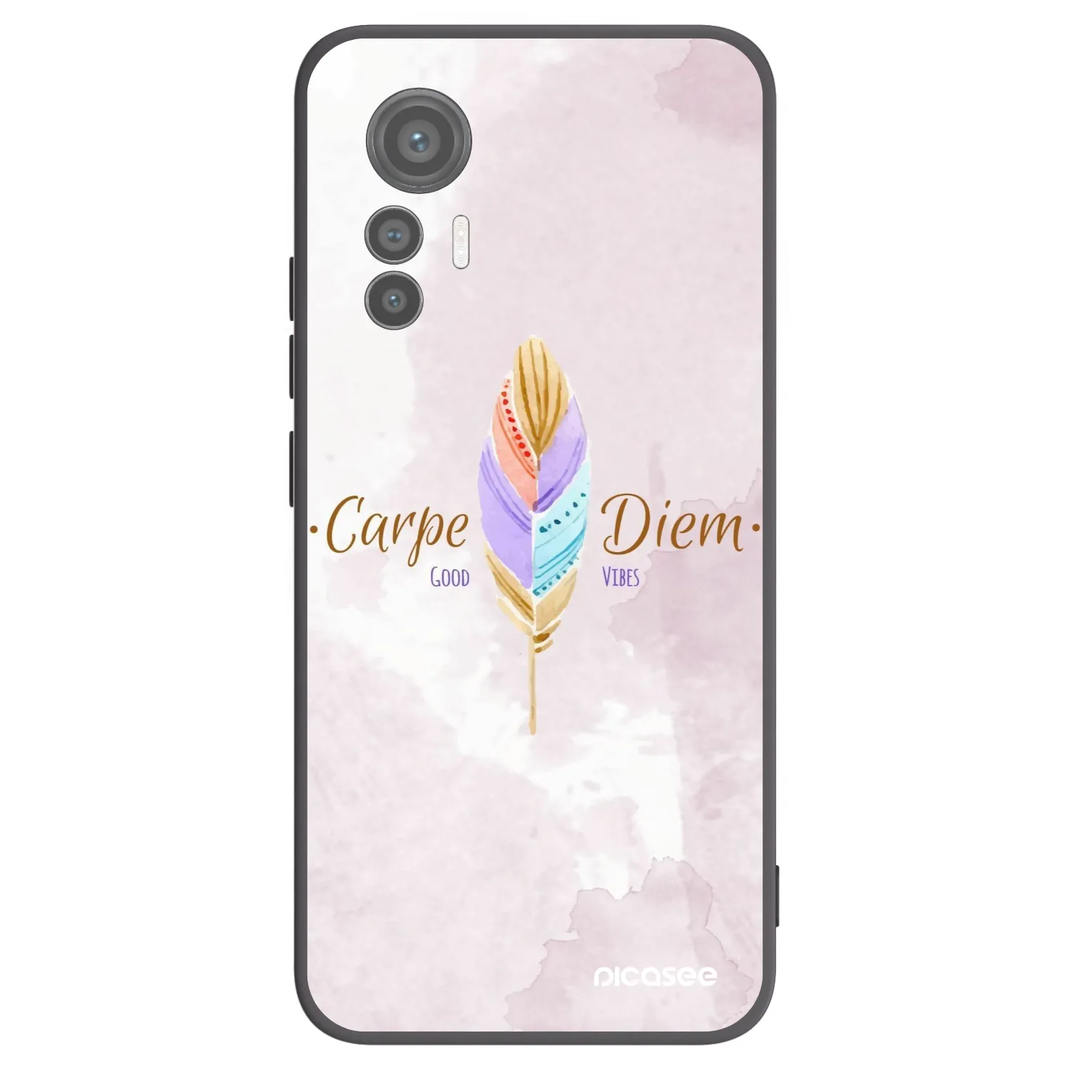 Picasee silikonski črni ovitek za Xiaomi 12 Lite - Carpe Diem