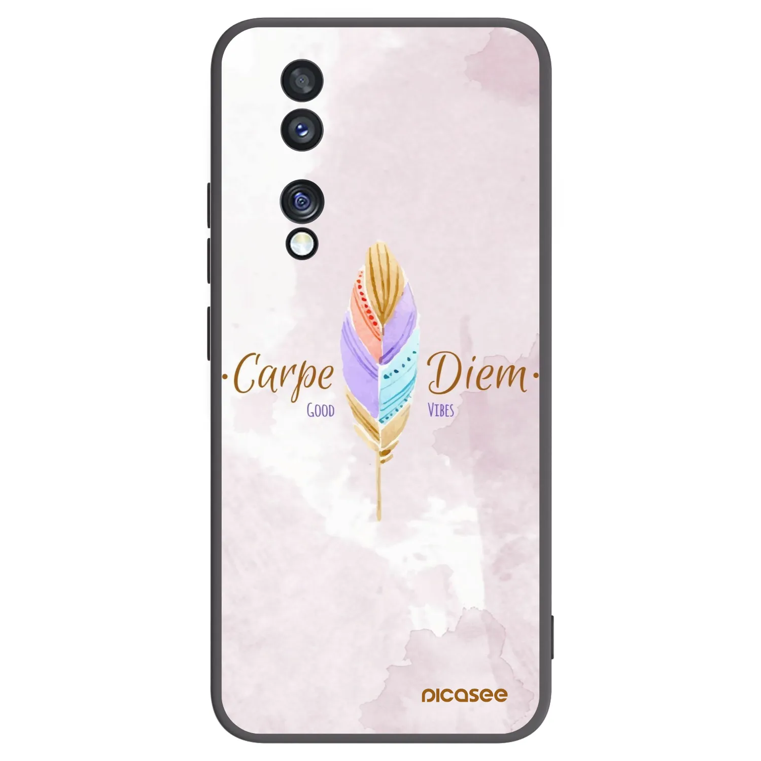 Picasee silikonski črni ovitek za Honor 70 - Carpe Diem