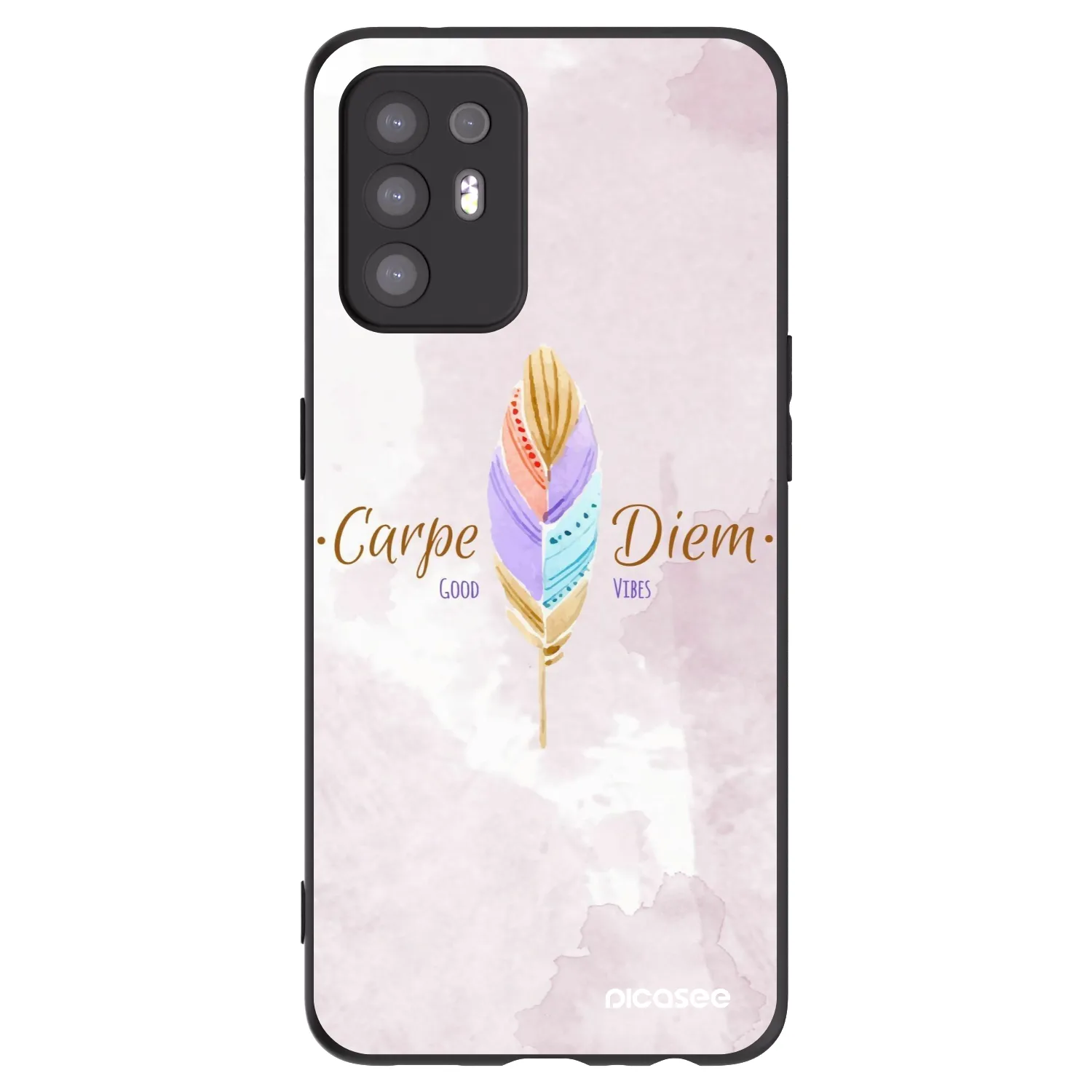 Picasee silikonski črni ovitek za OPPO A94 5G - Carpe Diem