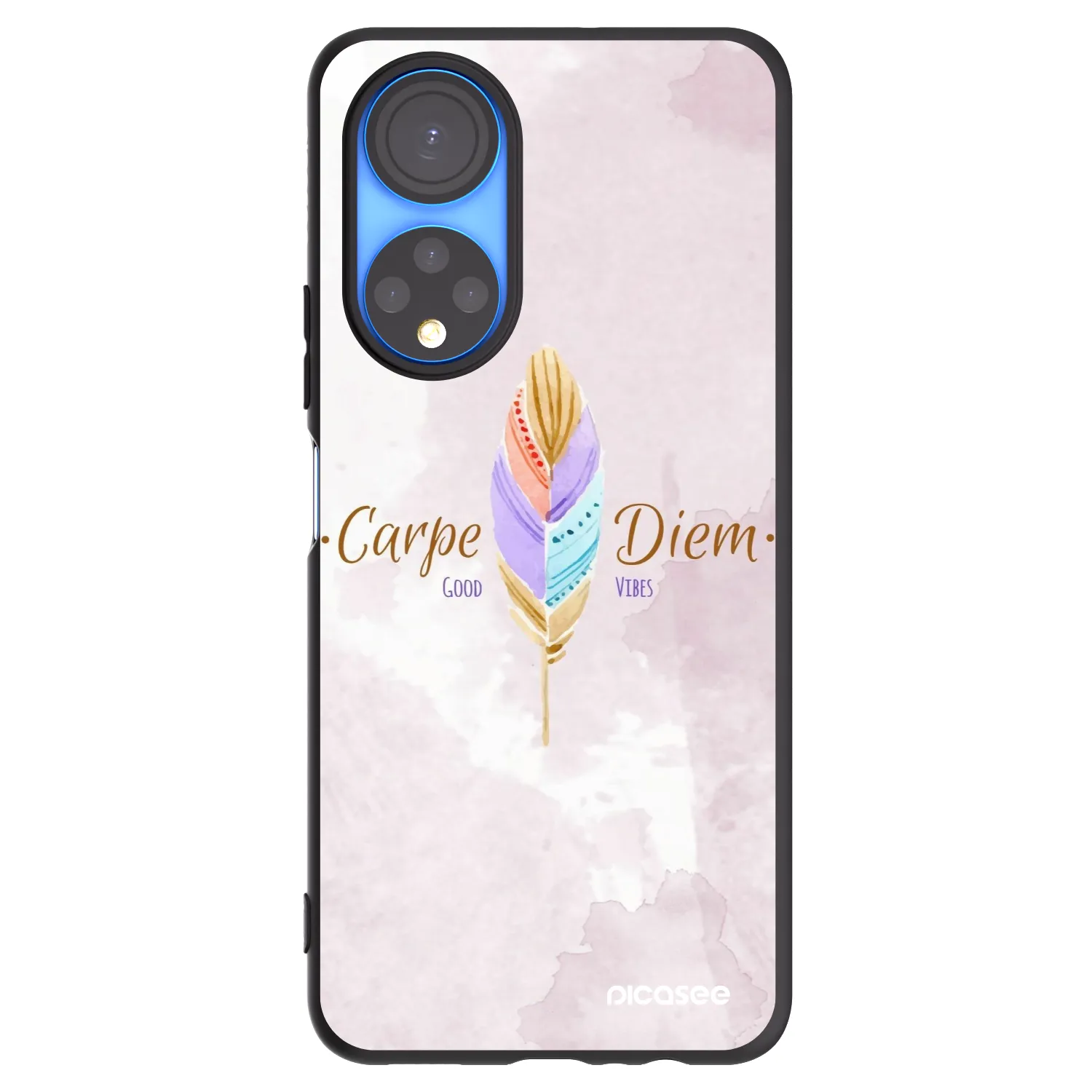Picasee silikonski črni ovitek za Honor X7 - Carpe Diem